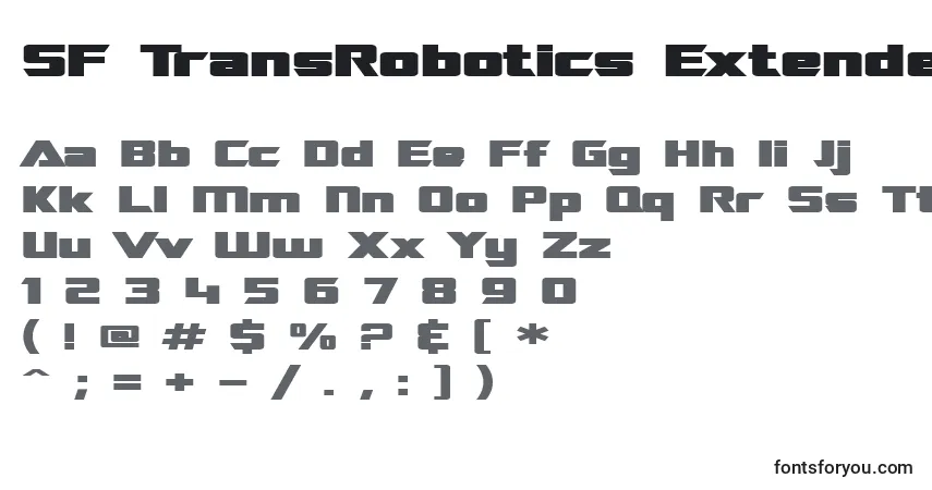 SF TransRobotics Extended Bold Font – alphabet, numbers, special characters