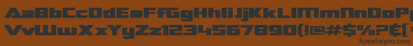 SF TransRobotics Extended Bold Font – Black Fonts on Brown Background