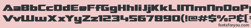 SF TransRobotics Extended Bold Font – Black Fonts on Pink Background