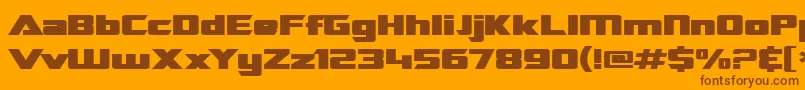 SF TransRobotics Extended Bold Font – Brown Fonts on Orange Background