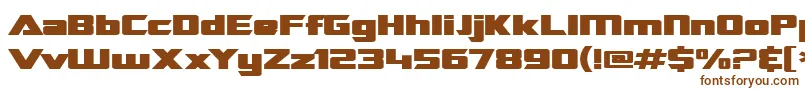 SF TransRobotics Extended Bold Font – Brown Fonts on White Background