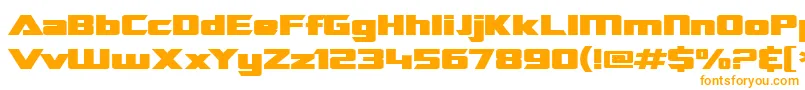 SF TransRobotics Extended Bold Font – Orange Fonts on White Background