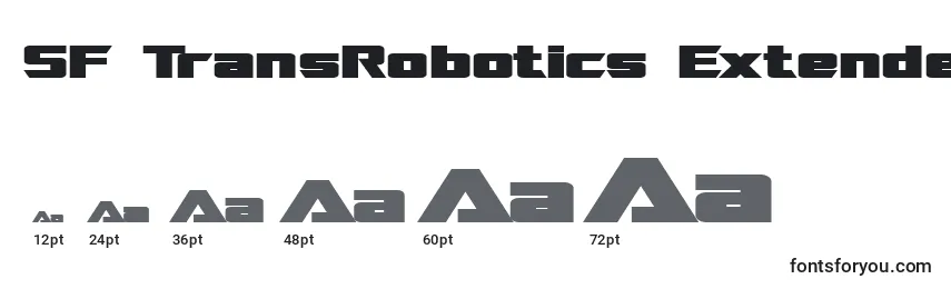 Größen der Schriftart SF TransRobotics Extended Bold
