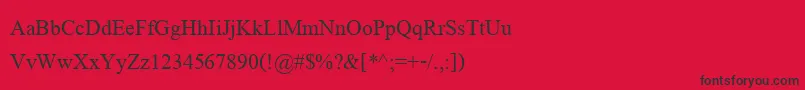 Angsanaupc Font – Black Fonts on Red Background