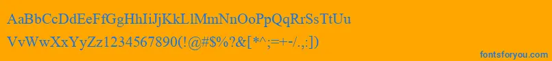 Angsanaupc Font – Blue Fonts on Orange Background