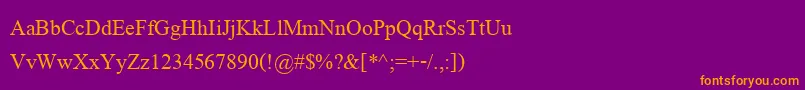 Angsanaupc Font – Orange Fonts on Purple Background