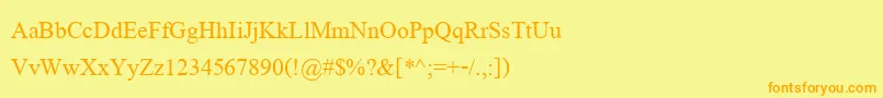 Angsanaupc Font – Orange Fonts on Yellow Background