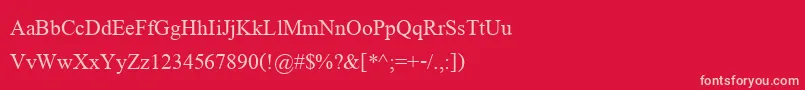 Шрифт Angsanaupc – розовые шрифты на красном фоне