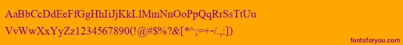 Angsanaupc Font – Purple Fonts on Orange Background