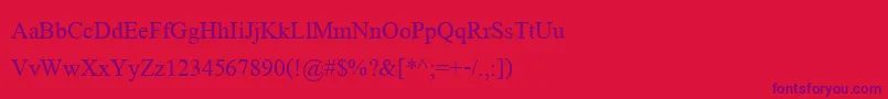 Angsanaupc Font – Purple Fonts on Red Background