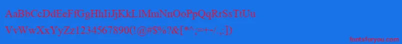 Angsanaupc Font – Red Fonts on Blue Background