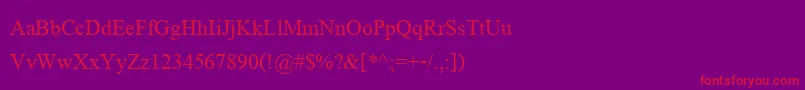 Angsanaupc-Schriftart – Rote Schriften auf violettem Hintergrund