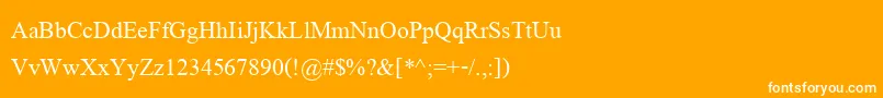 Angsanaupc Font – White Fonts on Orange Background