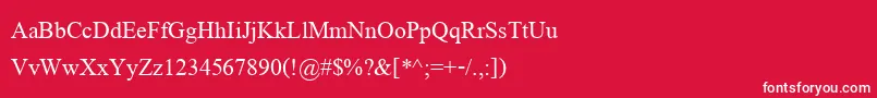 Angsanaupc Font – White Fonts on Red Background