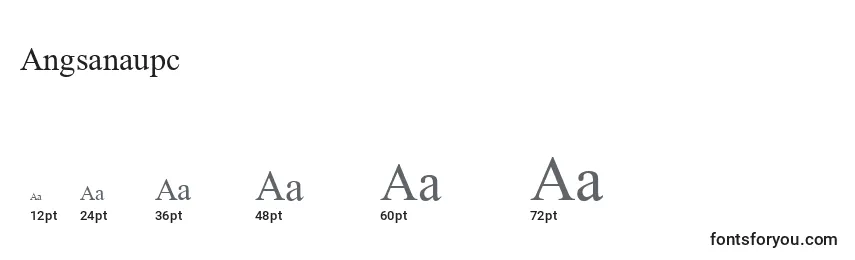 Размеры шрифта Angsanaupc