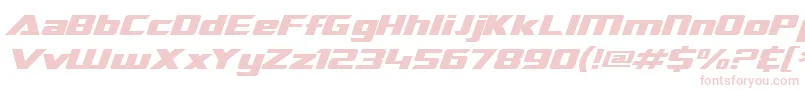 fuente SF TransRobotics Extended Italic – Fuentes Rosadas Sobre Fondo Blanco