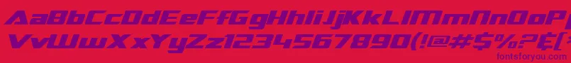 Police SF TransRobotics Extended Italic – polices violettes sur fond rouge