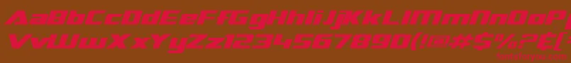 Шрифт SF TransRobotics Extended Italic – красные шрифты на коричневом фоне