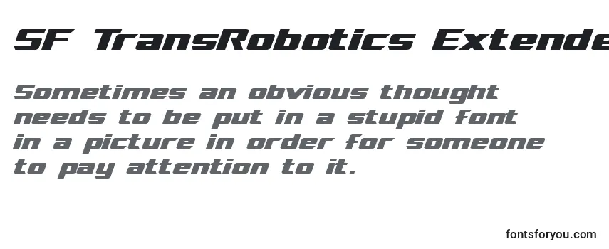 SF TransRobotics Extended Italic フォントのレビュー