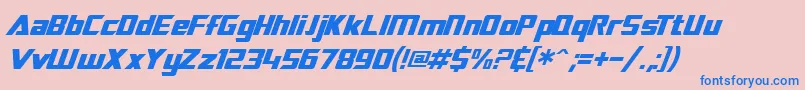 More about SF TransRobotics Italic Font SF TransRobotics Italic Font – Blue Fonts on Pink Background