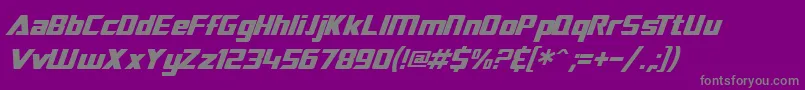 SF TransRobotics Italic-Schriftart – Graue Schriften auf violettem Hintergrund
