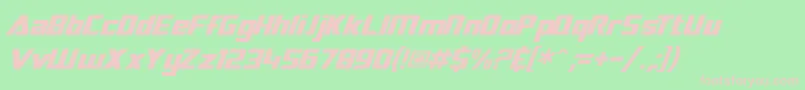 SF TransRobotics Italic Font – Pink Fonts on Green Background