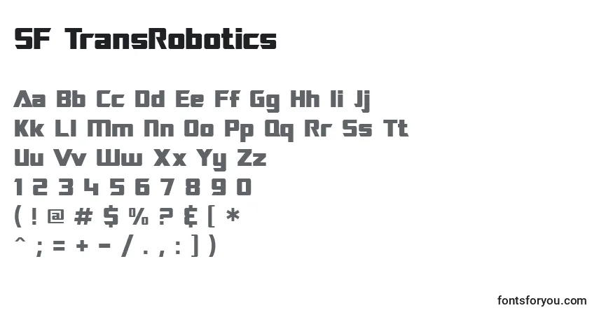 Шрифт SF TransRobotics (140523) – алфавит, цифры, специальные символы