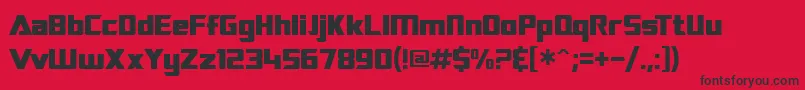 SF TransRobotics Font – Black Fonts on Red Background