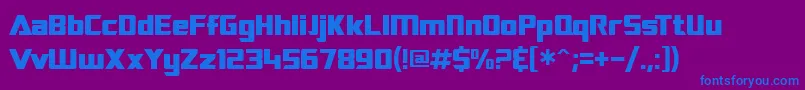 SF TransRobotics Font – Blue Fonts on Purple Background