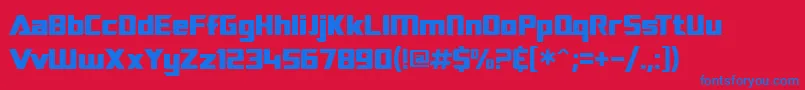 SF TransRobotics Font – Blue Fonts on Red Background