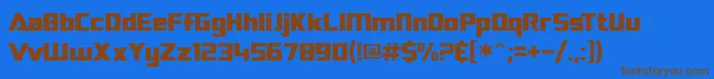 Шрифт SF TransRobotics – коричневые шрифты на синем фоне