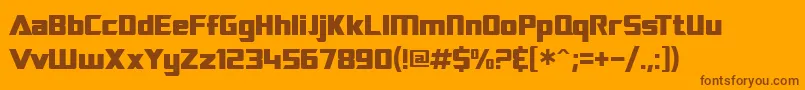 SF TransRobotics Font – Brown Fonts on Orange Background