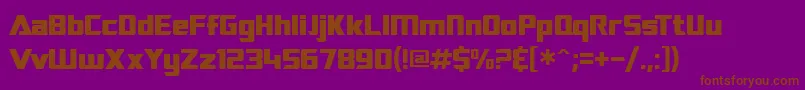 SF TransRobotics Font – Brown Fonts on Purple Background