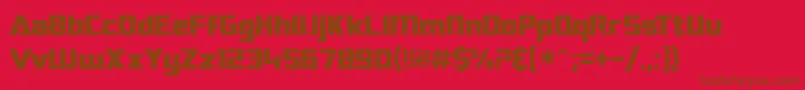 フォントSF TransRobotics – 赤い背景に茶色の文字