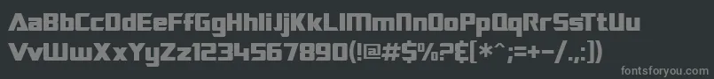 SF TransRobotics Font – Gray Fonts on Black Background