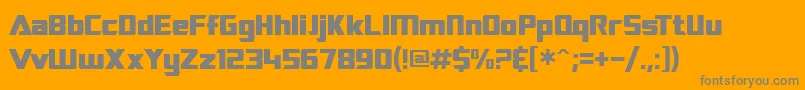 SF TransRobotics Font – Gray Fonts on Orange Background