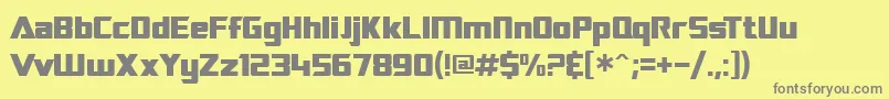 SF TransRobotics Font – Gray Fonts on Yellow Background