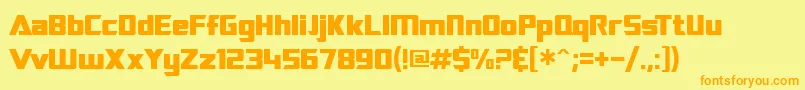 SF TransRobotics Font – Orange Fonts on Yellow Background