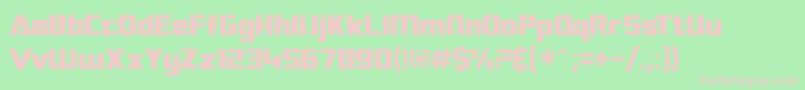 SF TransRobotics-fontti – vaaleanpunaiset fontit vihreällä taustalla