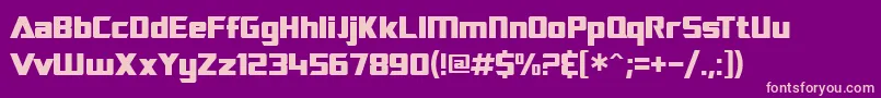 SF TransRobotics Font – Pink Fonts on Purple Background
