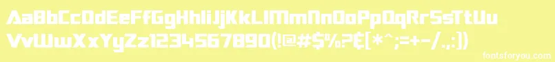 SF TransRobotics Font – White Fonts on Yellow Background