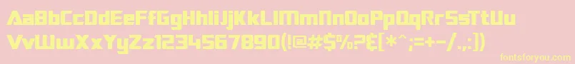 SF TransRobotics Font – Yellow Fonts on Pink Background