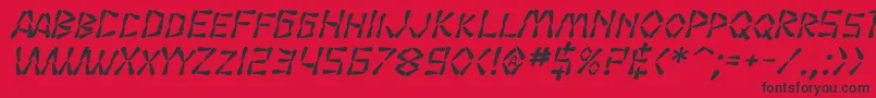 Police SF Wasabi Bold Italic – polices noires sur fond rouge