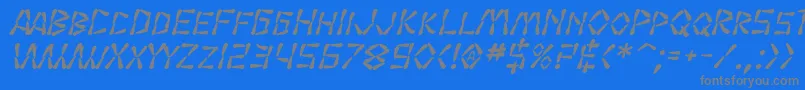 Police SF Wasabi Bold Italic – polices grises sur fond bleu