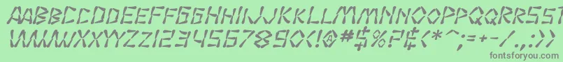 SF Wasabi Bold Italic-Schriftart – Graue Schriften auf grünem Hintergrund