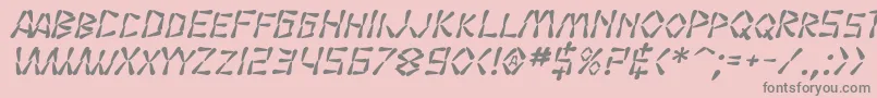 Шрифт SF Wasabi Bold Italic – серые шрифты на розовом фоне