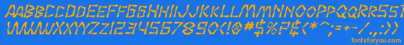 En savoir plus sur la police SF Wasabi Bold Italic Police SF Wasabi Bold Italic – polices orange sur fond bleu