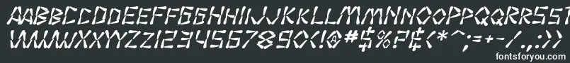 Czcionka SF Wasabi Bold Italic – białe czcionki