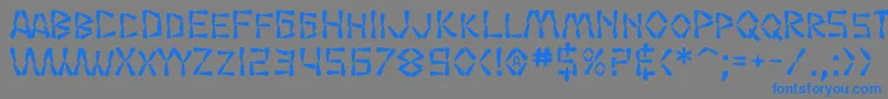 SF Wasabi Bold-Schriftart – Blaue Schriften auf grauem Hintergrund