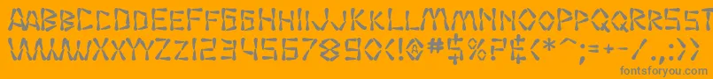 フォントSF Wasabi Bold – オレンジの背景に灰色の文字